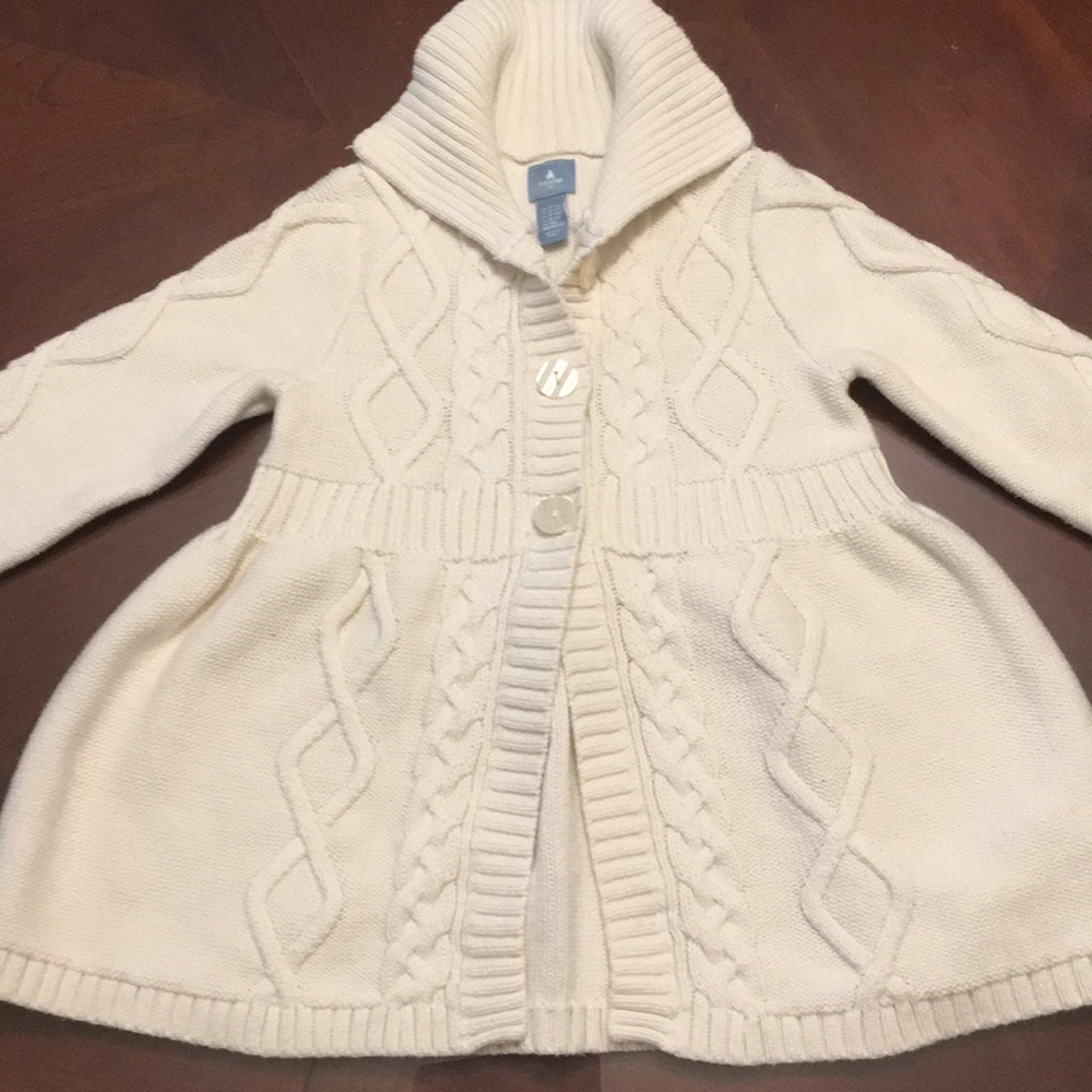 Baby Gap Knit Cable Cardigan 3 yr. cream color